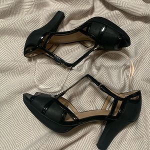 Naturalized Platform T-strap Heels